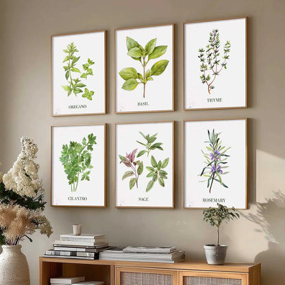 Restaurant Theme Framed Posters for Restaurant Kitchen Dinning Room Cafe Wall Decor Set of 6