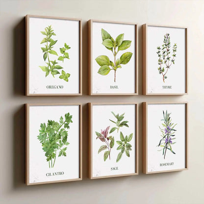 Restaurant Theme Framed Posters for Restaurant Kitchen Dinning Room Cafe Wall Decor Set of 6