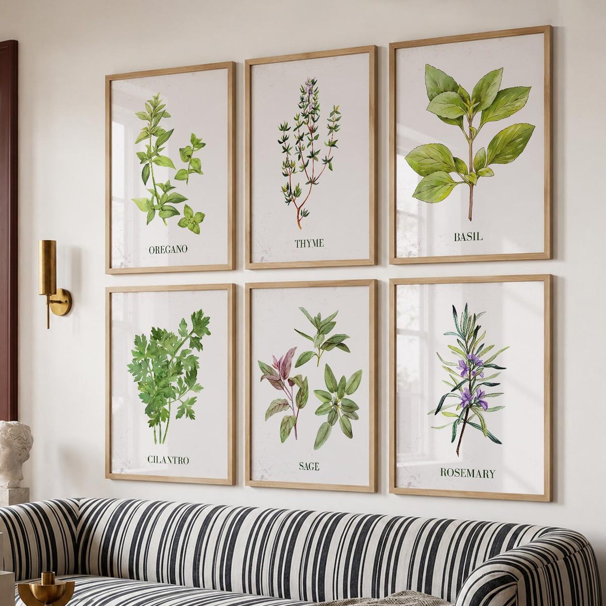 Restaurant Theme Framed Posters for Restaurant Kitchen Dinning Room Cafe Wall Decor Set of 6