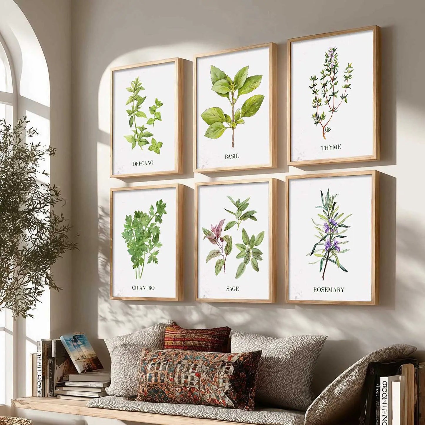 Restaurant Theme Framed Posters for Restaurant Kitchen Dinning Room Cafe Wall Decor Set of 6