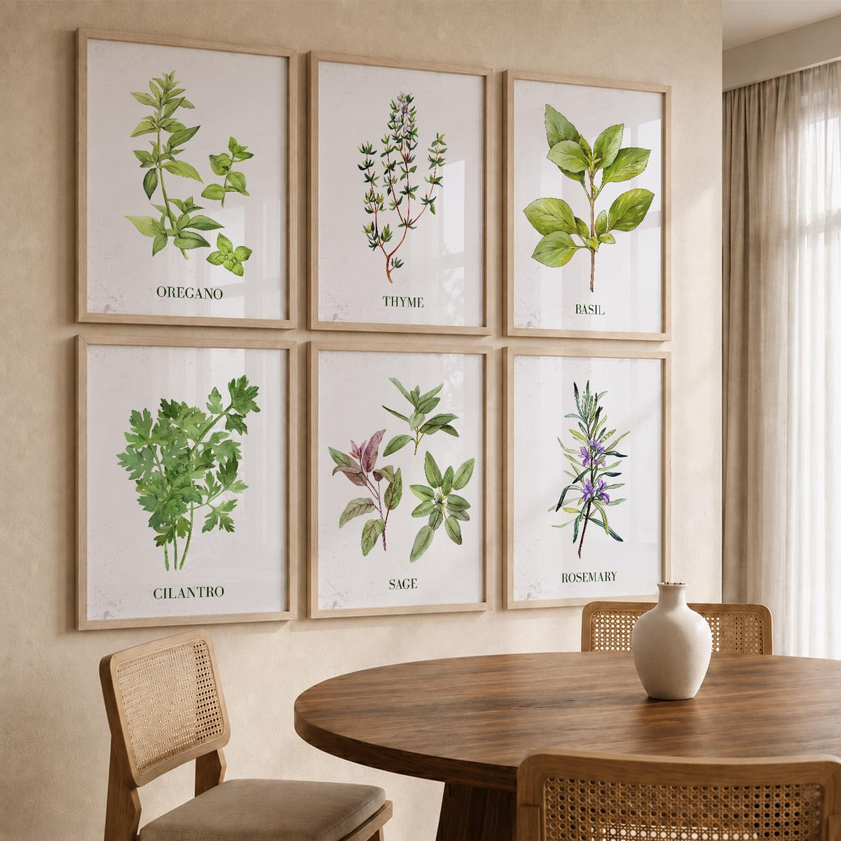 Restaurant Theme Framed Posters for Restaurant Kitchen Dinning Room Cafe Wall Decor Set of 6