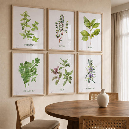 Restaurant Theme Framed Posters for Restaurant Kitchen Dinning Room Cafe Wall Decor Set of 6