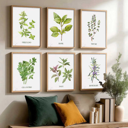 Restaurant Theme Framed Posters for Restaurant Kitchen Dinning Room Cafe Wall Decor Set of 6