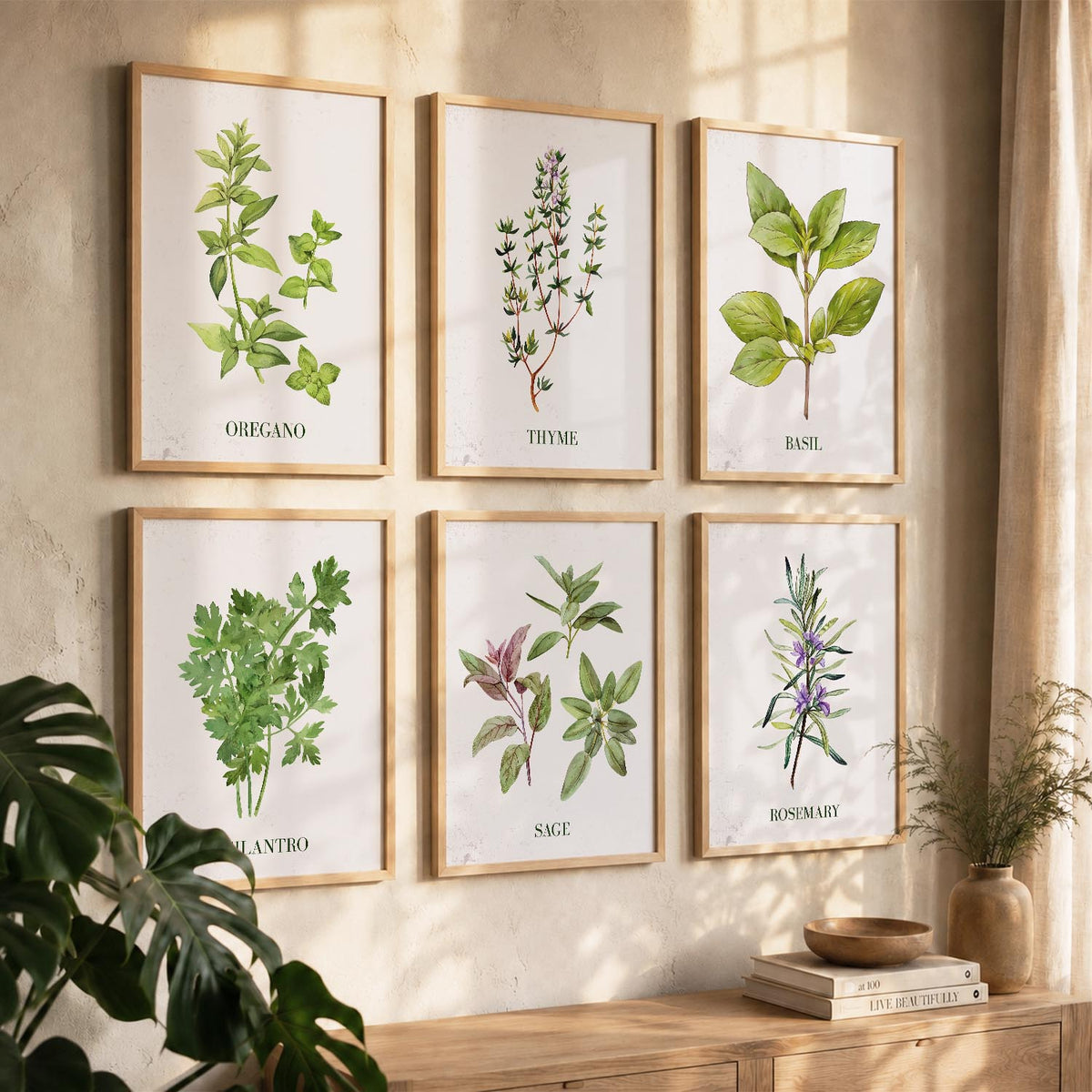 Restaurant Theme Framed Posters for Restaurant Kitchen Dinning Room Cafe Wall Decor Set of 6
