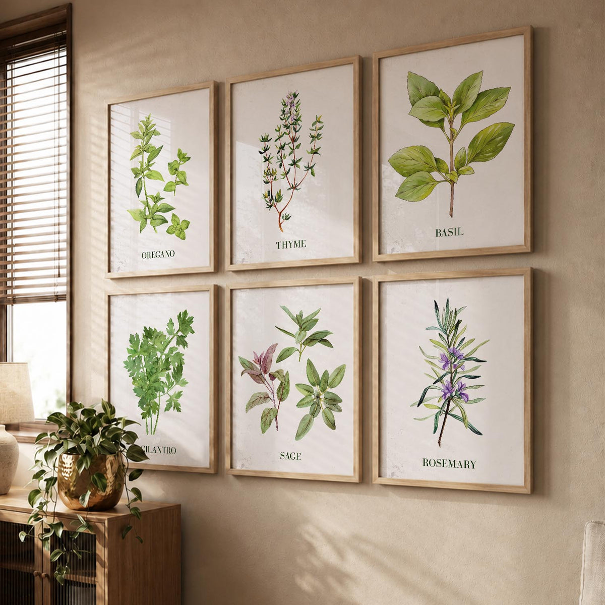 Restaurant Theme Framed Posters for Restaurant Kitchen Dinning Room Cafe Wall Decor Set of 6