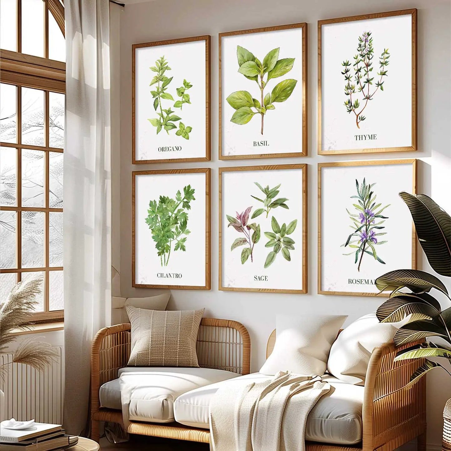 Restaurant Theme Framed Posters for Restaurant Kitchen Dinning Room Cafe Wall Decor Set of 6