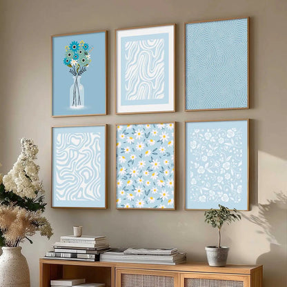 Boho Framed Wall Art Prints | Set of 6 | Home Decor