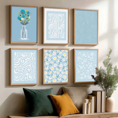 Boho Framed Wall Art Prints | Set of 6 | Home Decor