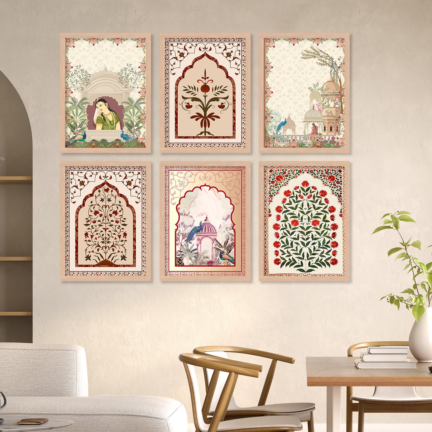 Traditional Indian Pichwai Art Paintings with Frame for Home Decor Set ...