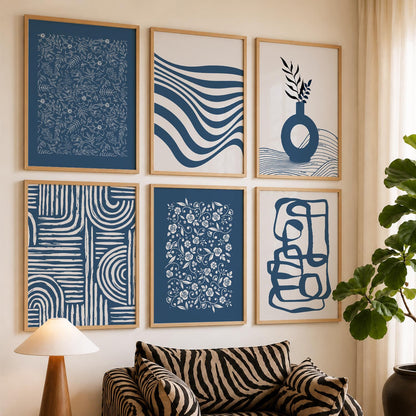 Botanical Calm Wall Art Set of 6 Framed Prints