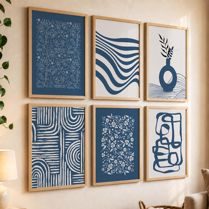 Botanical Calm Wall Art Set of 6 Framed Prints