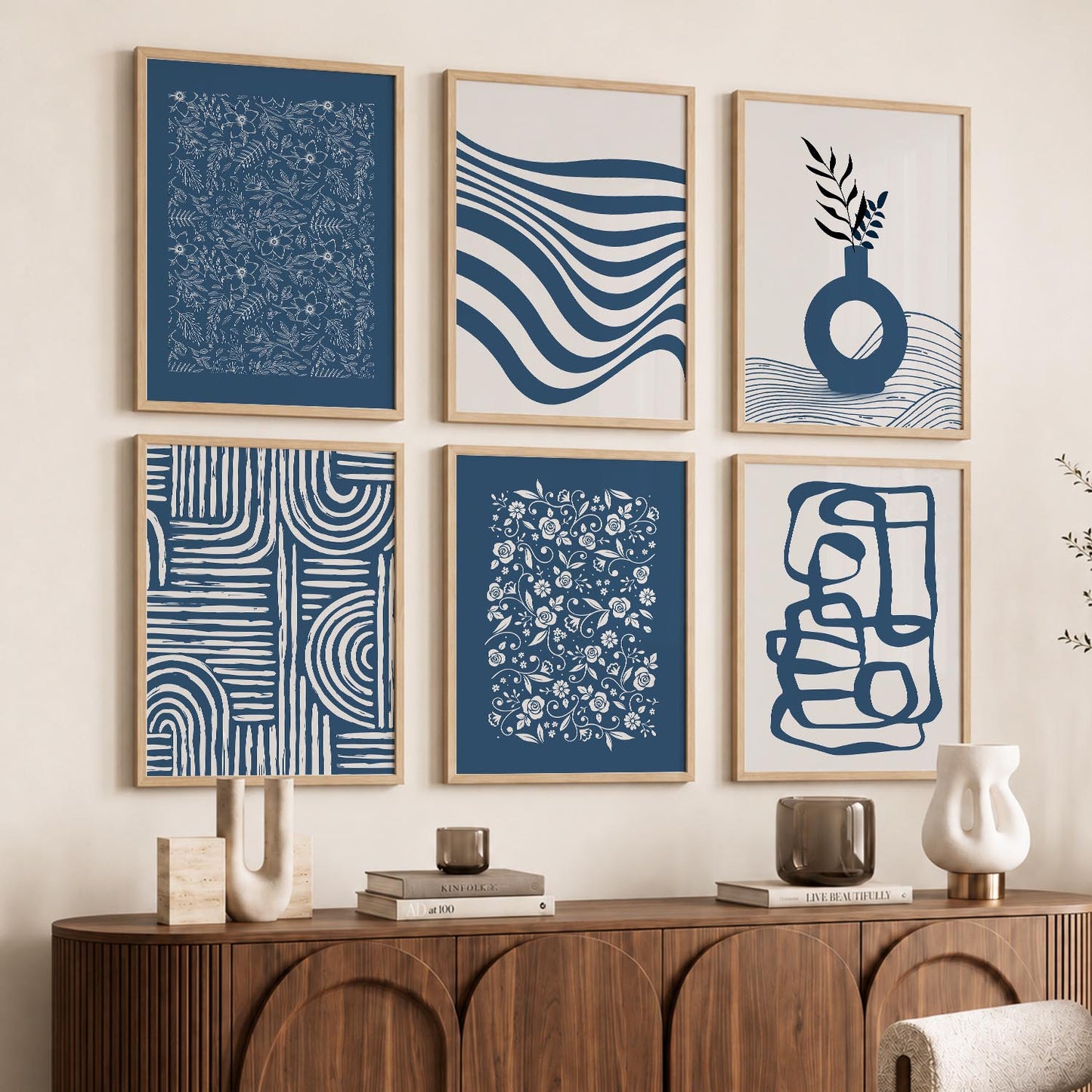 Botanical Calm Wall Art Set of 6 Framed Prints