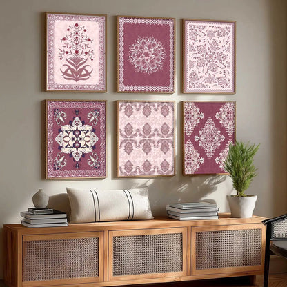Traditional Indian Madhubani Art Prints with Frame for Wall Decor
