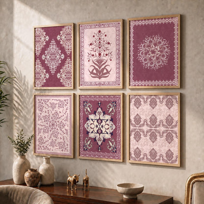 Traditional Indian Madhubani Art Prints with Frame for Wall Decor
