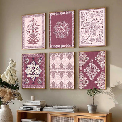 Traditional Indian Madhubani Art Prints with Frame for Wall Decor