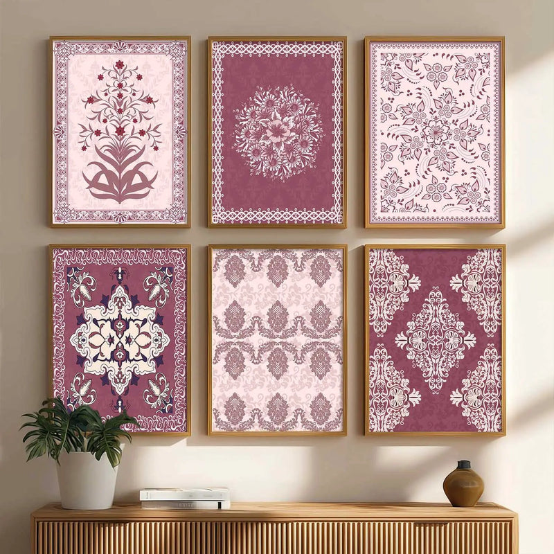 Traditional Indian Madhubani Art Prints with Frame for Wall Decor