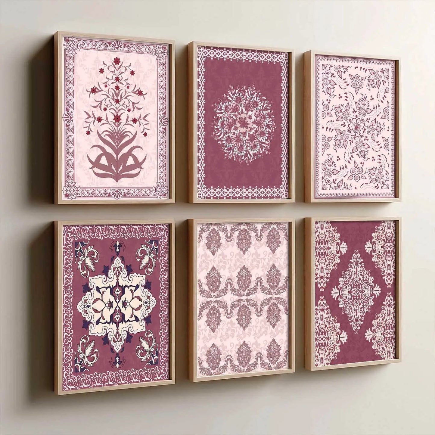 Traditional Indian Madhubani Art Prints with Frame for Wall Decor