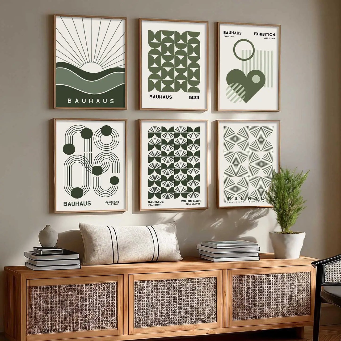 Boho Wall Art Prints with Frame for Wall Decor