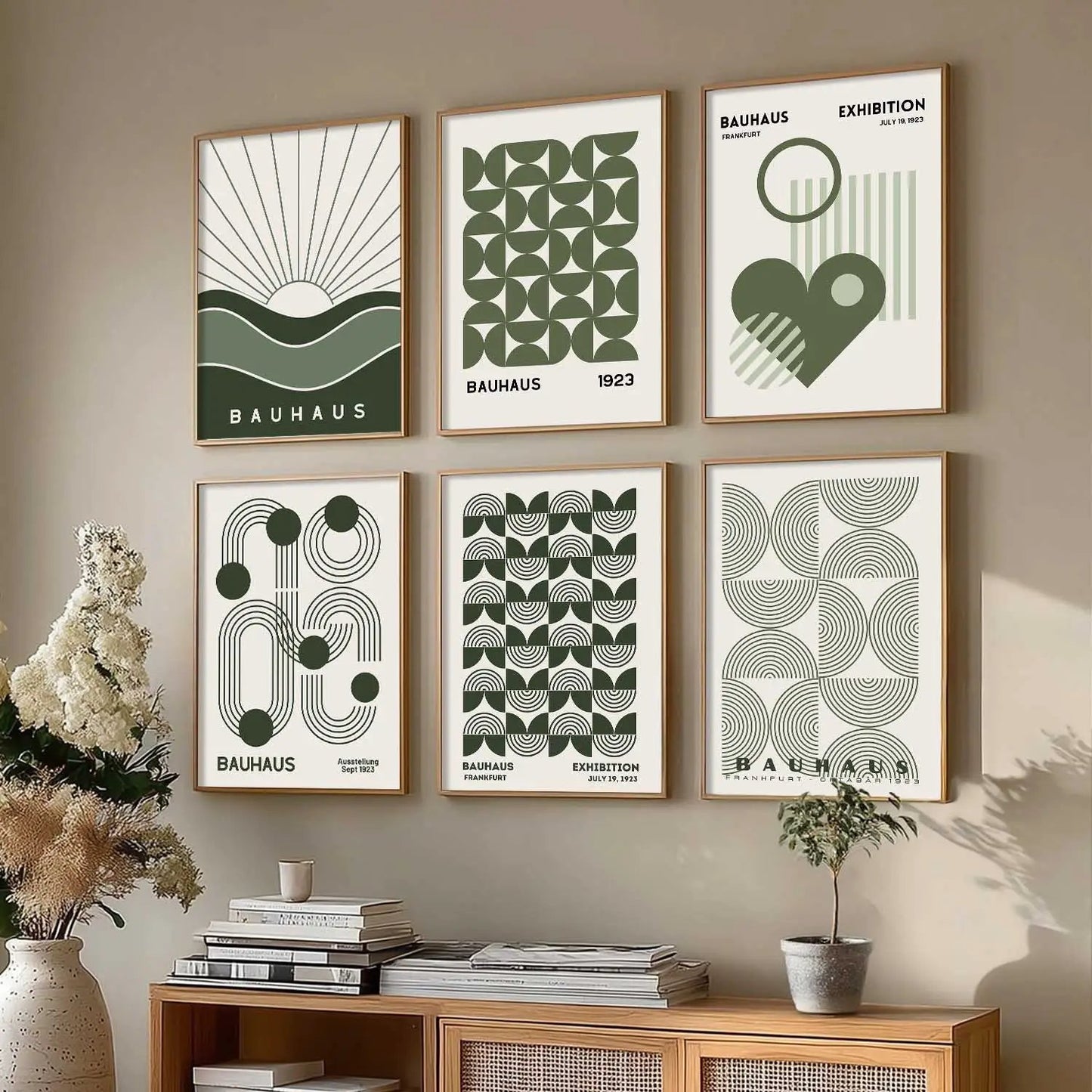 Boho Wall Art Prints with Frame for Wall Decor