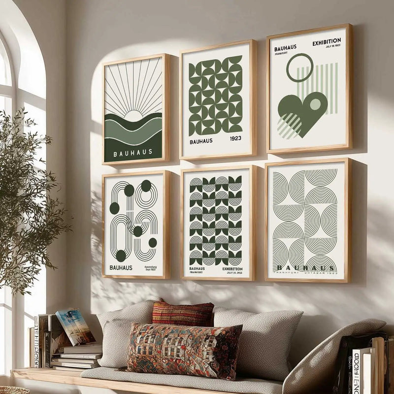 Boho Wall Art Prints with Frame for Wall Decor