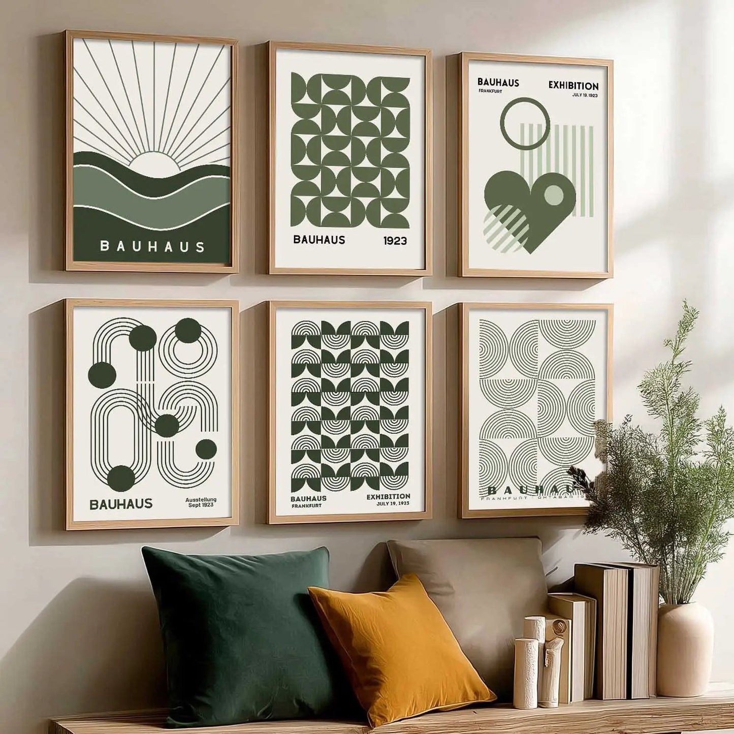 Boho Wall Art Prints with Frame for Wall Decor