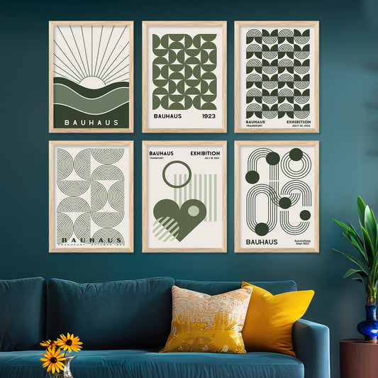Boho Wall Art Prints with Frame for Wall Decor