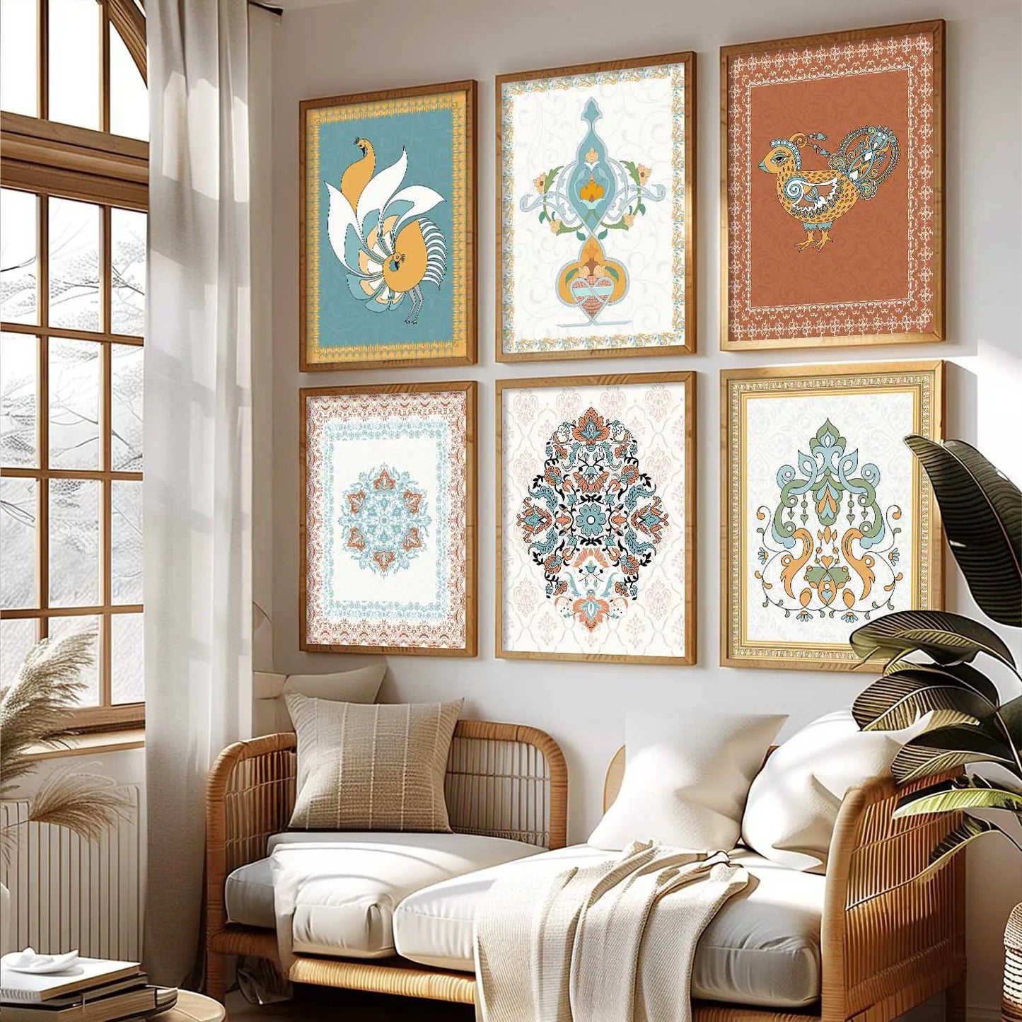 Gond Wall Art Prints with Frame for Wall Decor