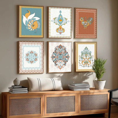 Gond Wall Art Prints with Frame for Wall Decor