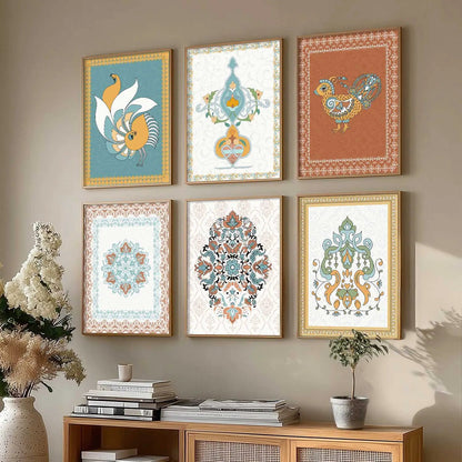 Gond Wall Art Prints with Frame for Wall Decor