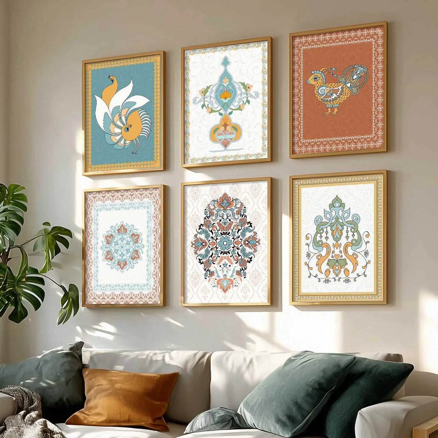 Gond Wall Art Prints with Frame for Wall Decor