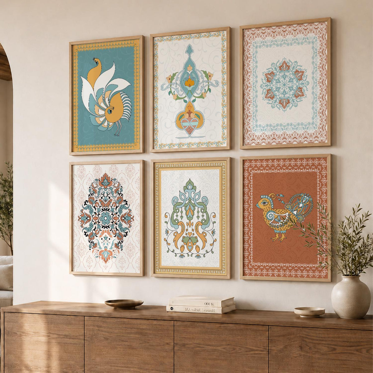Gond Wall Art Prints with Frame for Wall Decor