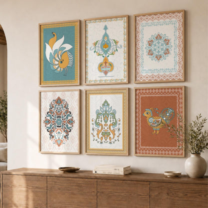 Gond Wall Art Prints with Frame for Wall Decor