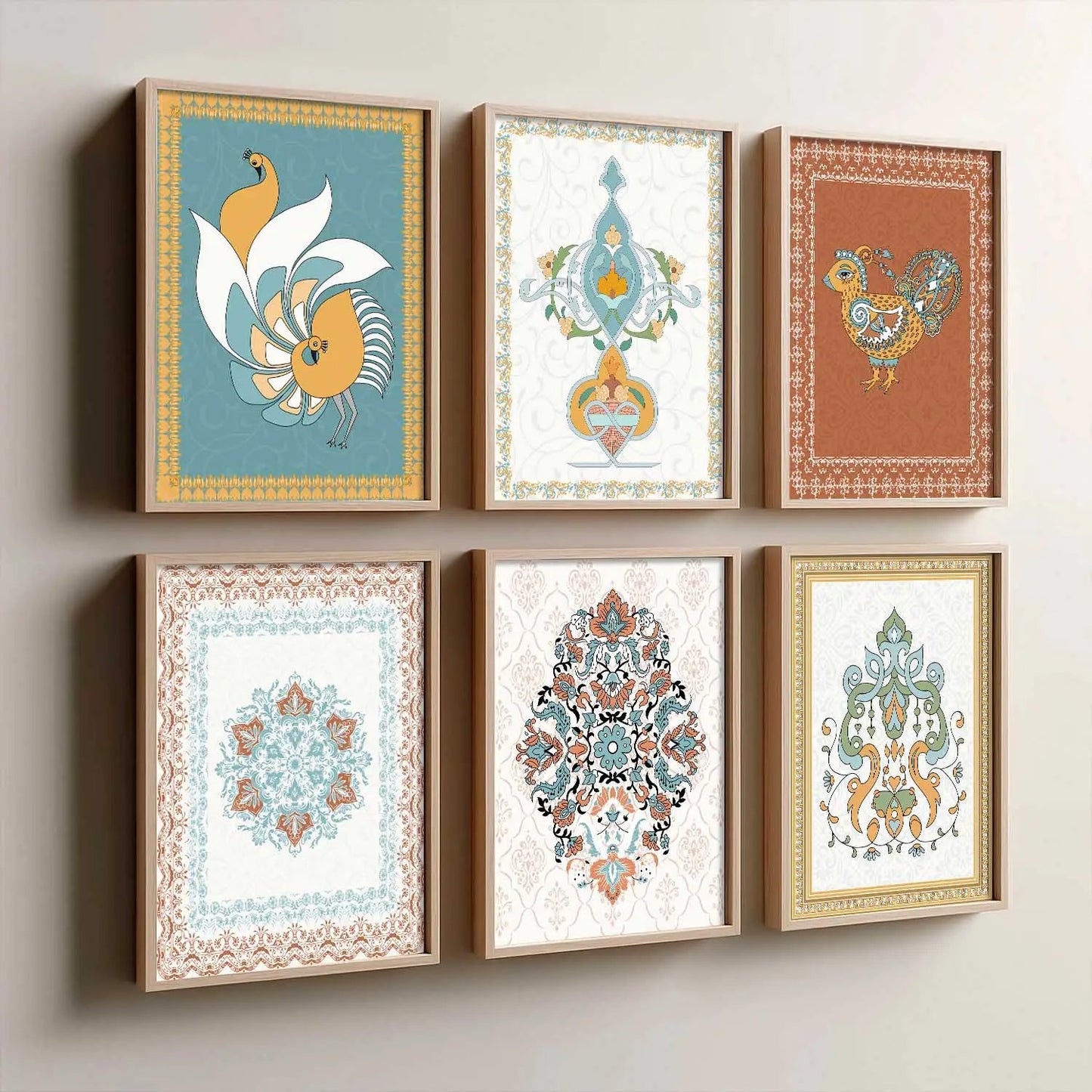 Gond Wall Art Prints with Frame for Wall Decor