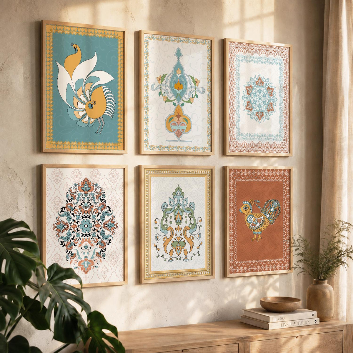 Gond Wall Art Prints with Frame for Wall Decor