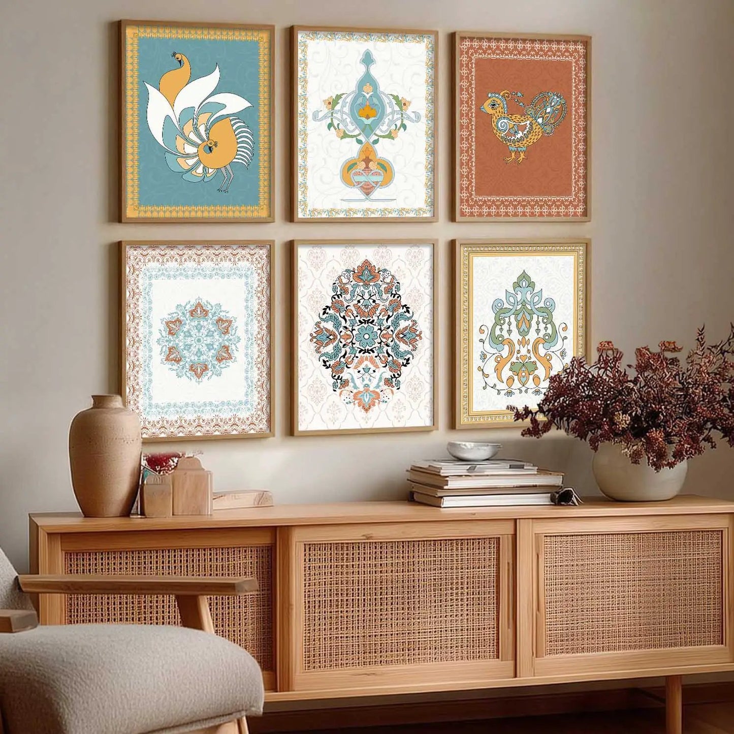 Gond Wall Art Prints with Frame for Wall Decor