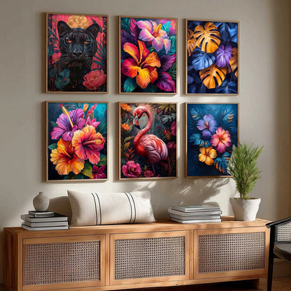 Floral Wall Art Prints with Frame for Wall Decor