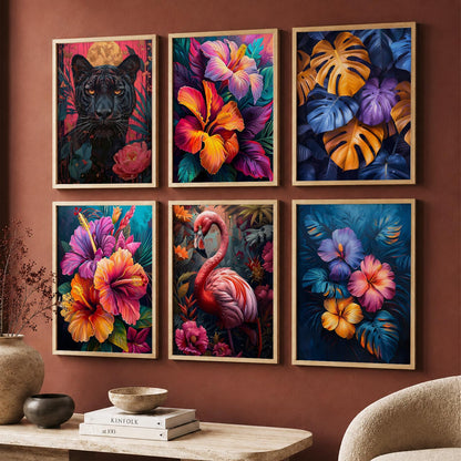 Floral Wall Art Prints with Frame for Wall Decor
