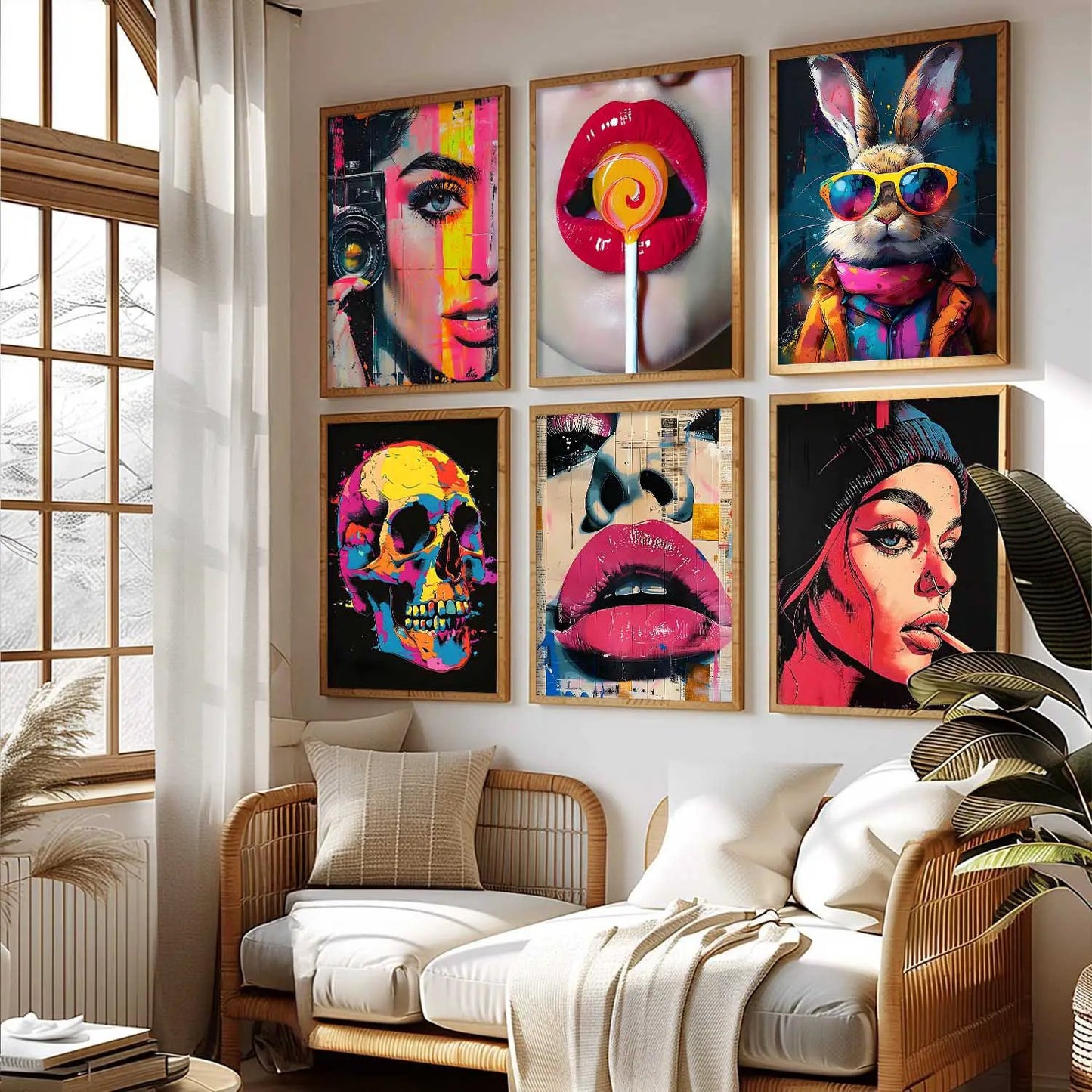 Modern Wall Art Cool Prints with Frame for Wall Decor