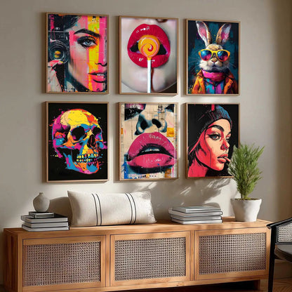 Modern Wall Art Cool Prints with Frame for Wall Decor