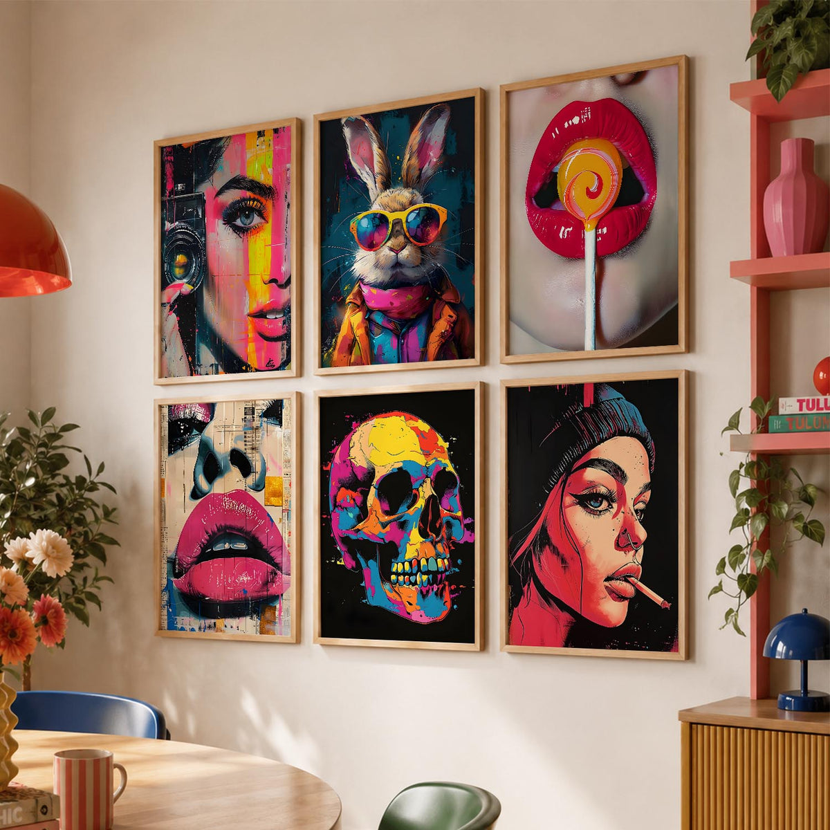 Modern Wall Art Cool Prints with Frame for Wall Decor