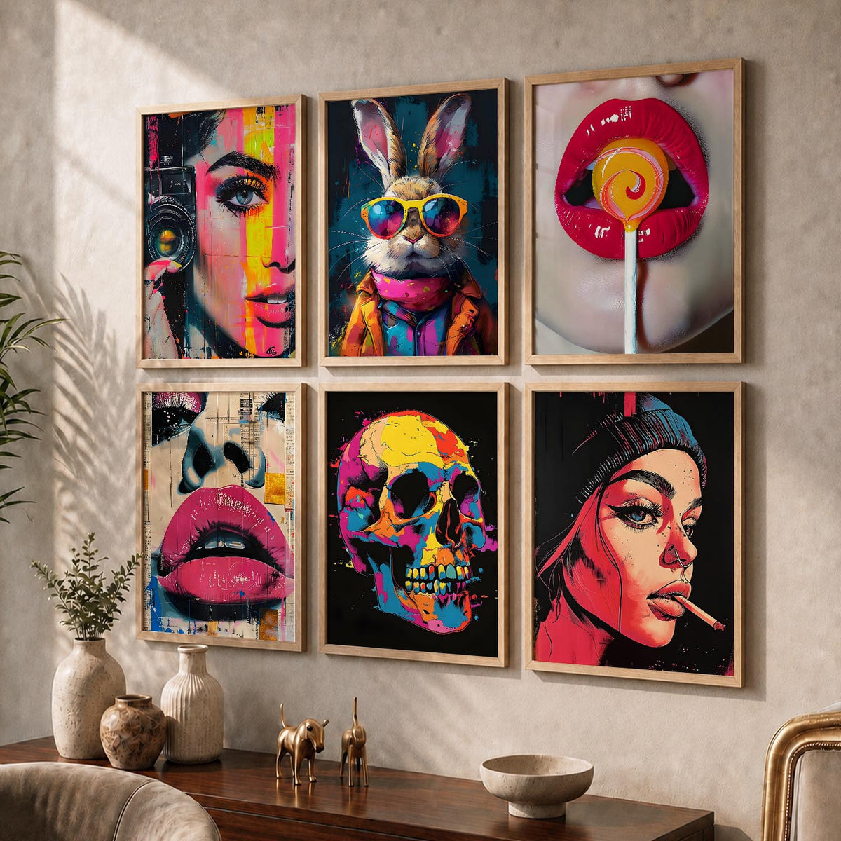 Modern Wall Art Cool Prints with Frame for Wall Decor