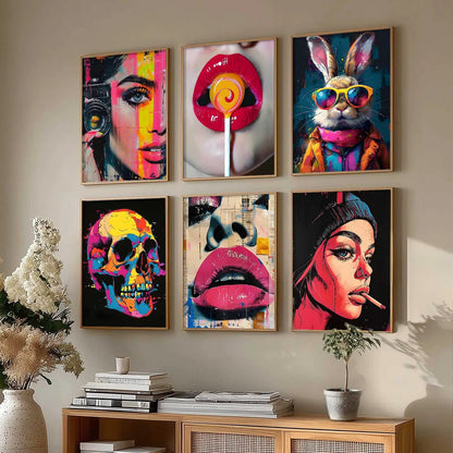 Modern Wall Art Cool Prints with Frame for Wall Decor