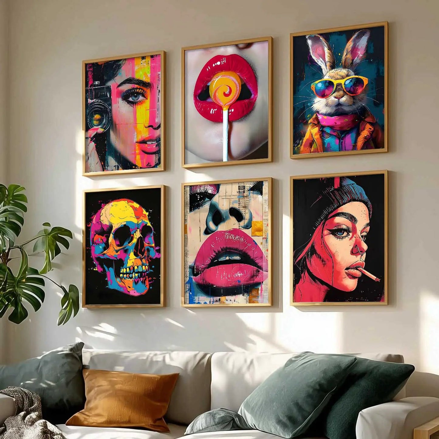 Modern Wall Art Cool Prints with Frame for Wall Decor