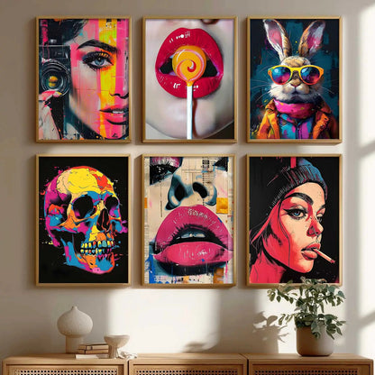 Modern Wall Art Cool Prints with Frame for Wall Decor