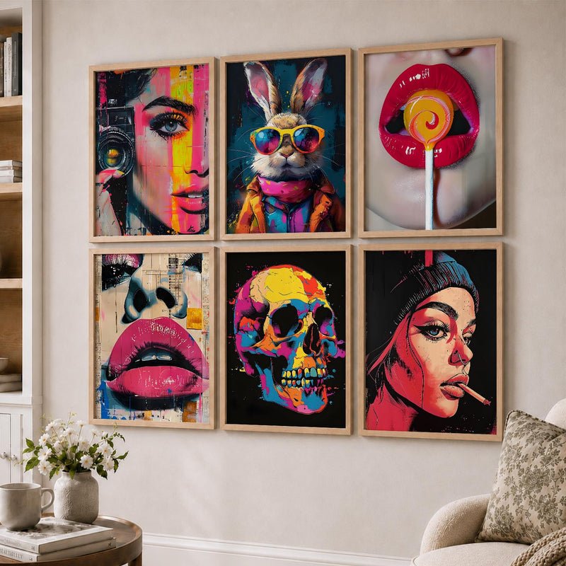 Modern Wall Art Cool Prints with Frame for Wall Decor