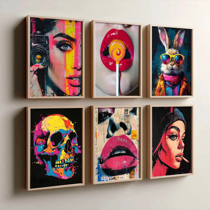 Modern Wall Art Cool Prints with Frame for Wall Decor