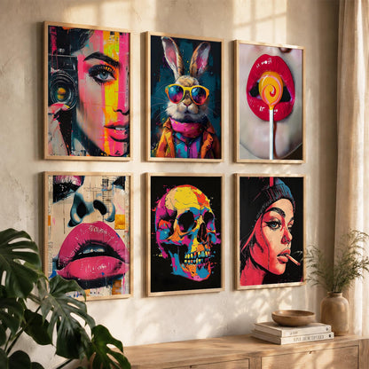 Modern Wall Art Cool Prints with Frame for Wall Decor