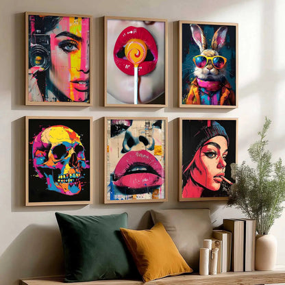 Modern Wall Art Cool Prints with Frame for Wall Decor