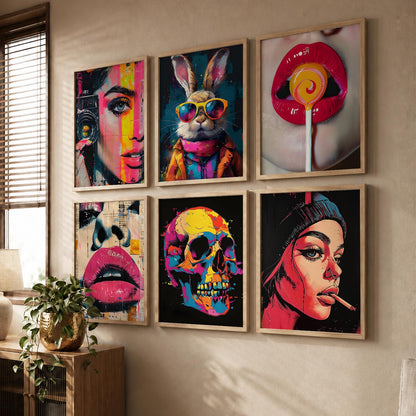 Modern Wall Art Cool Prints with Frame for Wall Decor