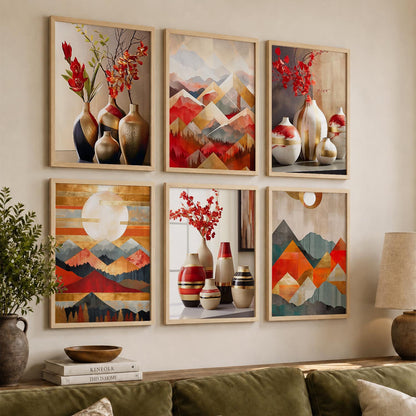 Floral Modern Wall Art Prints with Frame for Wall Decor